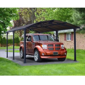 Carport aluminium Arcadia 5000 – 16 m² – gris