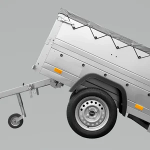 Remorque Neuve À Vendre Garden Trailer 201 Kipp 500 Kg 200X125 Cm [Avec Bâche Haute Bleue, Arceau, Ridelles Grillagées Et Roue Jockey]