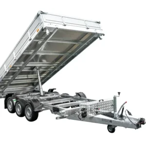 REMORQUE BENNE HYDRAULIQUE 3 ESSIEUX 400×200 UNITRAILER TASKER 400/3C 3500 KG