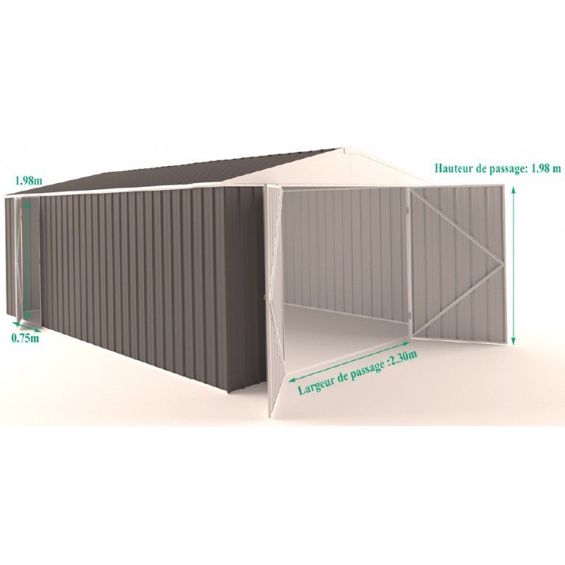 Garage en acier Zincalume Colorbond EASYSHED 20,1m² grande hauteur – Image 5